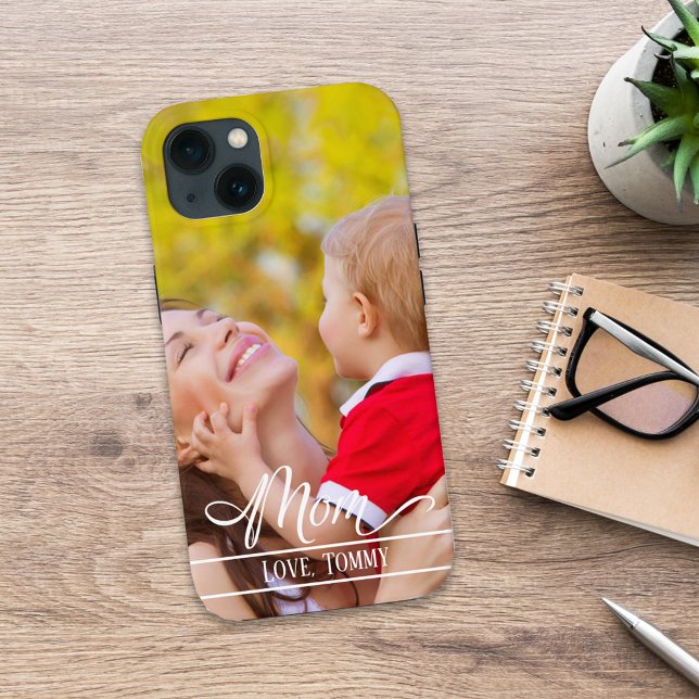 Mum Calligraphy Script Photo Personalised Case-Mate iPhone Case (Creator Uploaded)