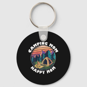 Mum Camping T Shirt Happy Camping Mum Camper Gift Key Ring