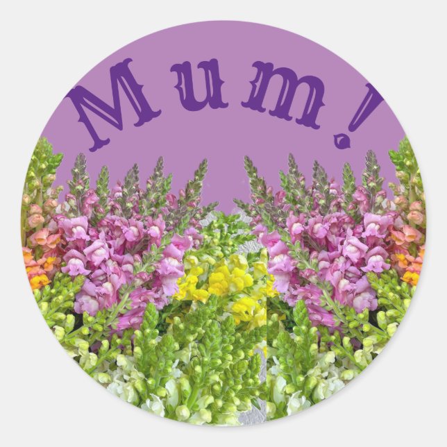 MUM! Card Classic Round Sticker (Front)