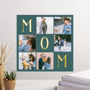Mum Chic Multi Photo Teal Foil Prints