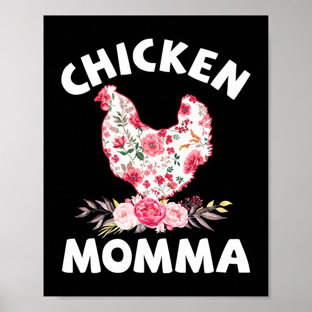 Mum Chicken Momma Shirt For Women Mothers Day Poster (Front)