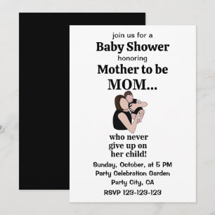 Mum Child Baby Shower Mother To Be  Invitation