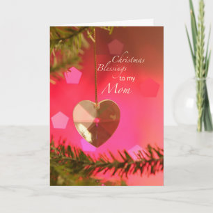 Mum Christmas Heart on Tree Simple Joys Holiday Card