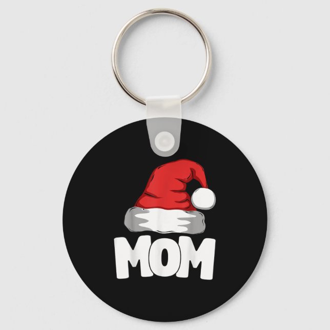 Mum Christmas Santa Matching Family  Key Ring (Front)