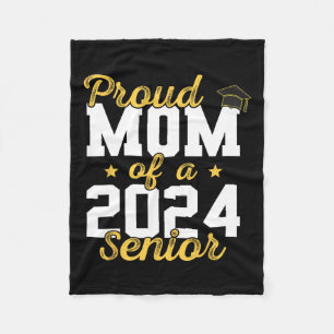 Mum Cl Of 2024 Senior Graduate 2024 Senior 24 Fleece Blanket