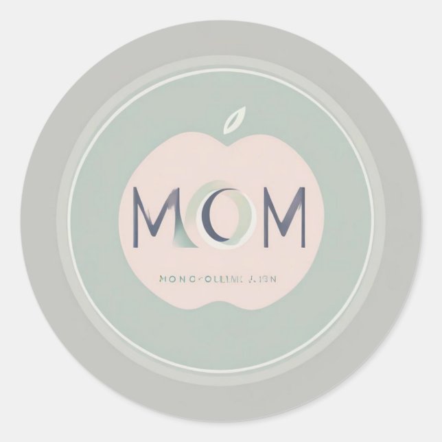 mum  classic round sticker (Front)