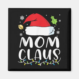 Mum Claus Christmas Lights Pajama Xmas Family Matc Magnet