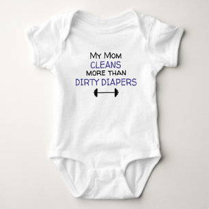 Mum cleans more than diapers baby bodysuit