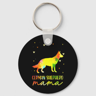 Mum Colourful German Shepherd Key Ring