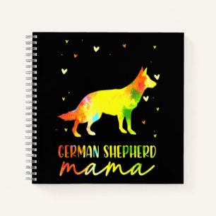 Mum Colourful German Shepherd Notebook