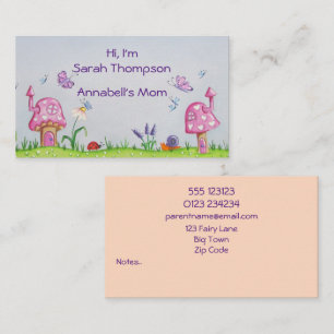 Mum Contact Watercolor Business Card
