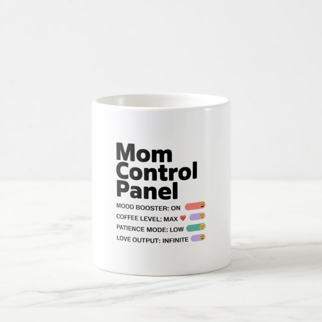 Mum Control Panel Mug | Funny Mother’s Day  Coffee (Center)