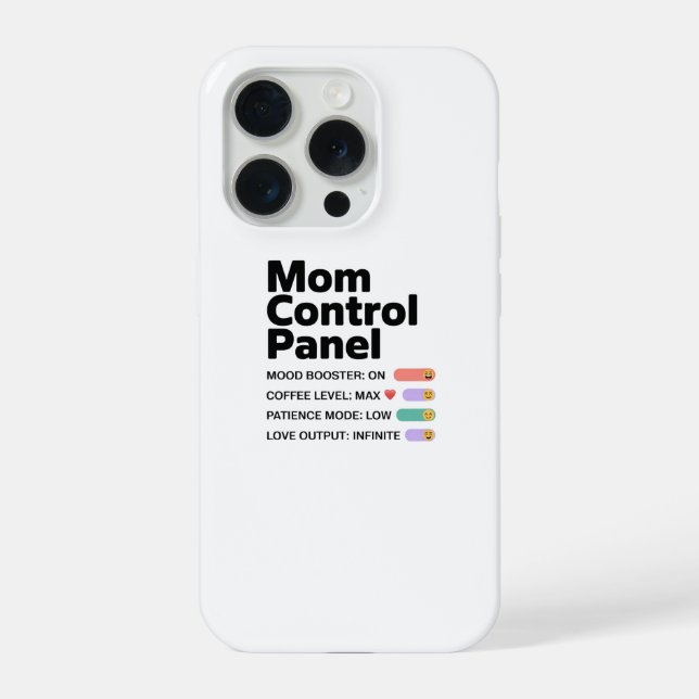 Mum Control Panel Phone Case | Funny Tech Mum Desi (Back)