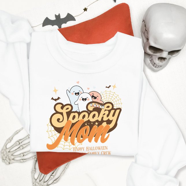 Mum Custom Halloween Family Matching Spooky Outfit Sweatshirt (#matchingfamilycostumes #matchingfamilyoutfits #halloween #family #momster #halloweenmom)