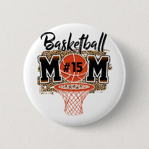 Mum Custom Player Number 15 Sport Mum Mothers Day 6 Cm Round Badge