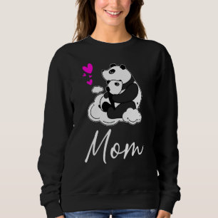 Mum Cute Baby Panda Bear Mothers Day Mum Heart Sweatshirt