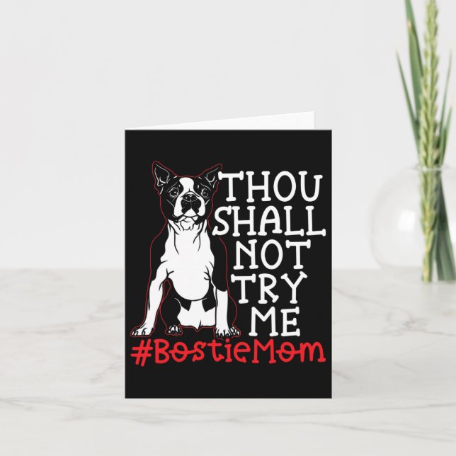 Mum Cute Boston Terrier Dog Lover  Card (Front)