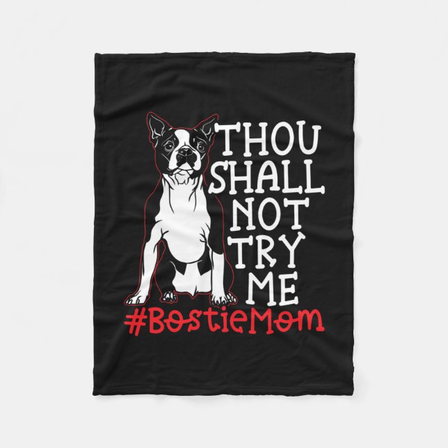Mum Cute Boston Terrier Dog Lover  Fleece Blanket (Front)