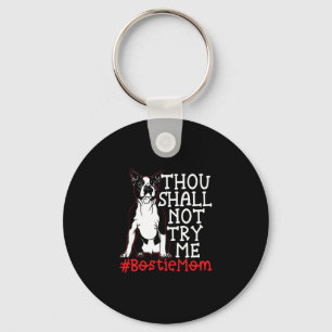 Mum Cute Boston Terrier Dog Lover Key Ring
