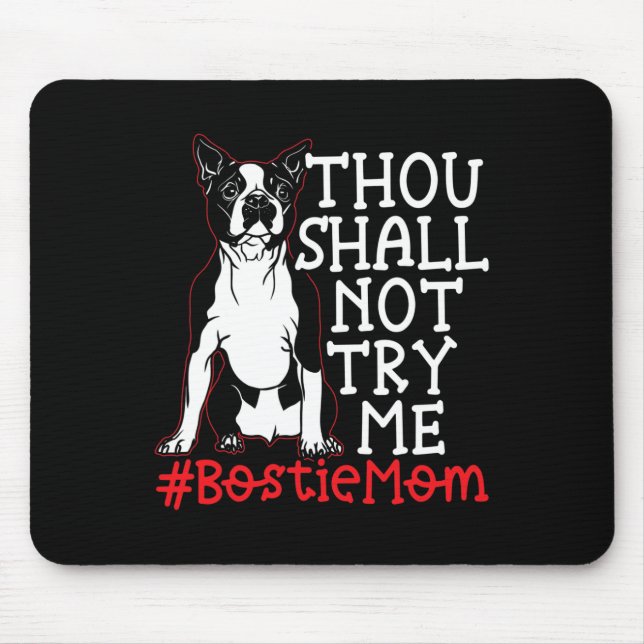 Mum Cute Boston Terrier Dog Lover  Mouse Pad (Front)
