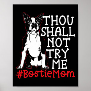 Mum Cute Boston Terrier Dog Lover  Poster
