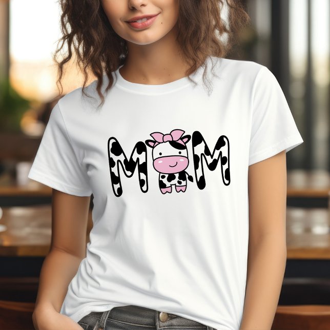 Mum Cute Cow-Themed Birthday Party T-Shirt (Creator Uploaded)