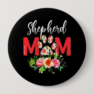 Mum Cute German Shepherd 10 Cm Round Badge