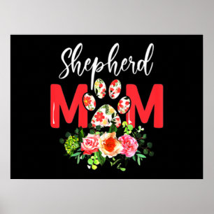 Mum Cute German Shepherd Poster