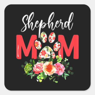 Mum Cute German Shepherd Square Sticker