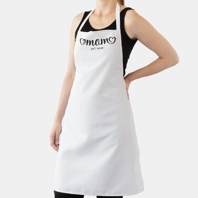 Mum Cute Hearts Script Apron (Insitu)