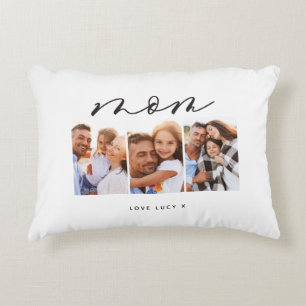 mum cute modern script multi photo gift  decorative cushion