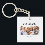 mum cute modern script multi photo gift key ring<br><div class="desc">mum cute modern script multi photo gift</div>
