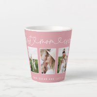 Mum cute modern script multi photo gift pink girly