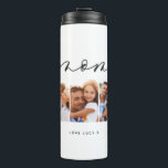 mum cute modern script multi photo gift thermal tumbler<br><div class="desc">mum cute modern script multi photo gift</div>