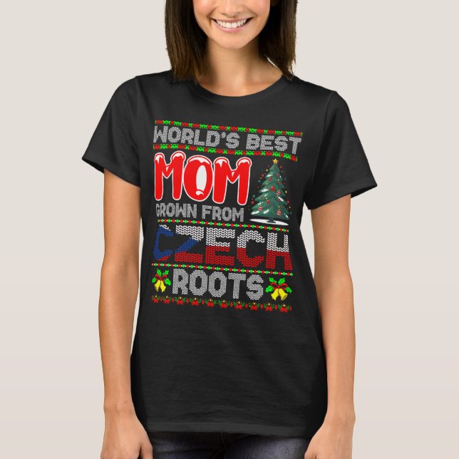 Mum Czech Christmas Gift Idea Ugly Sweater (Front)