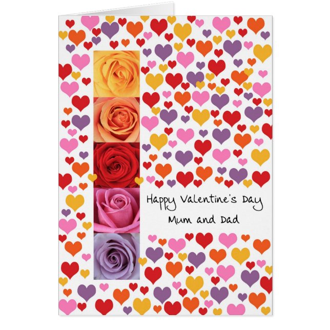Mum & Dad Coloured Valentine's Day (Front)