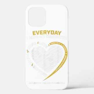 Mum Dad Gold In Memory Daughter Childhood Cancer A iPhone 12 Pro Case
