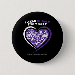 Mum Dad Grandma Grandpa Purple Pancreatic Cancer A 6 Cm Round Badge