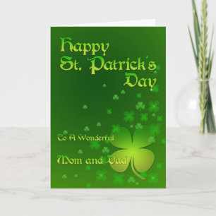 Mum & Dad, Happy St Patrick's day card