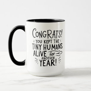 Mum & Dad Humour Gift – Funny “Tiny Humans Alive” Mug