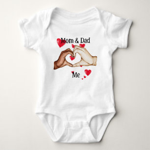mum & dad love me baby bodysuit