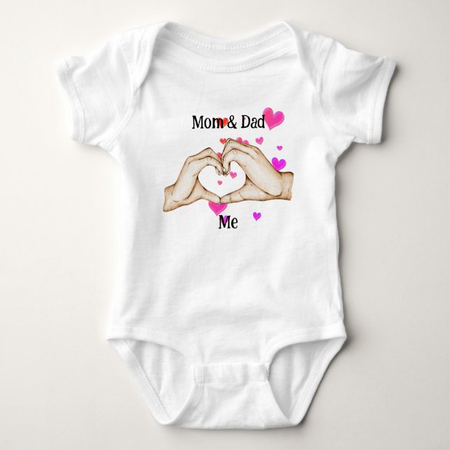 Mum & Dad love me Baby Bodysuit (Front)