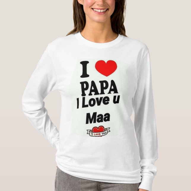 "Mum & Dad Love Women's T-Shirt – Heartfelt Design (Front)