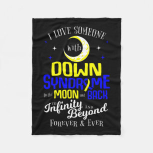 Mum Dad Love World Down Syndrome Day Women Kids  Fleece Blanket