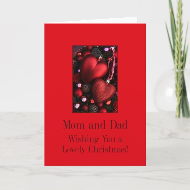 Mum & Dad Merry Christmas card (Front)