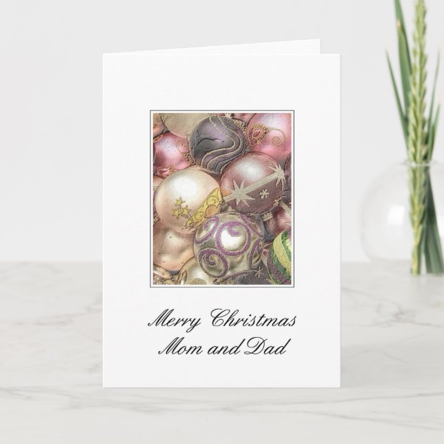 Mum & Dad Merry Christmas card (Front)