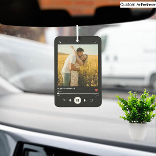 Mum & Dad Modern Anniversary Photo Music Player Car Air Freshener