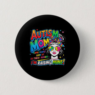Mum Dad Parents Autism Awareness  6 Cm Round Badge
