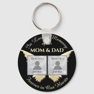 Mum & Dad Photo Memorial Keychain