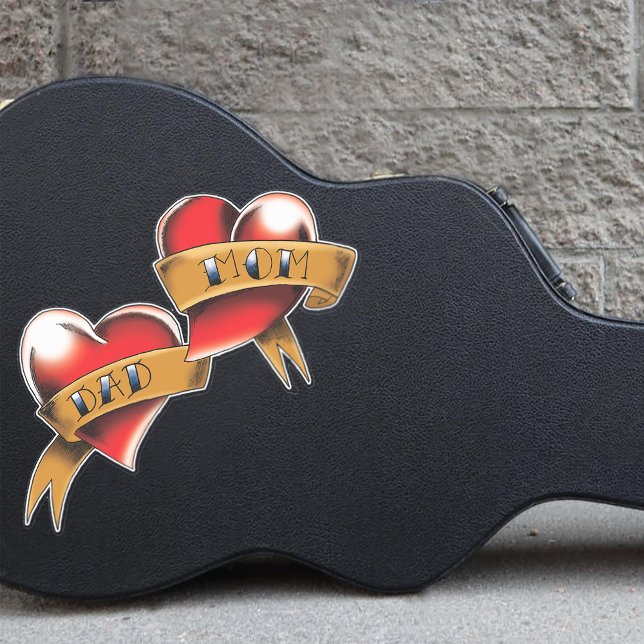 Mum Dad Red Hearts Tattoo (Creator Uploaded)